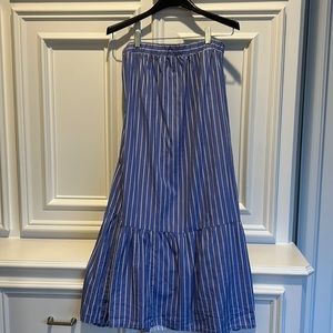 Great blue and white stripe skirt 35 inches long